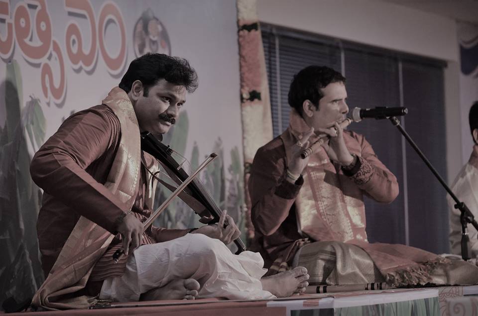 Violin Vasu and Flute Phani at the Ugadi Utsavam